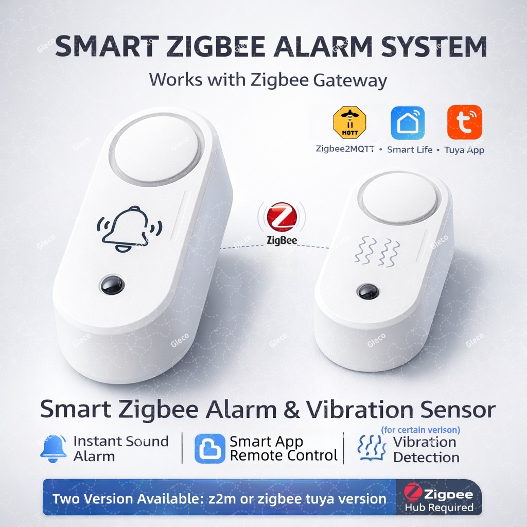 Home Security Options - Zigbee Siren Alarm With Optional Vibration