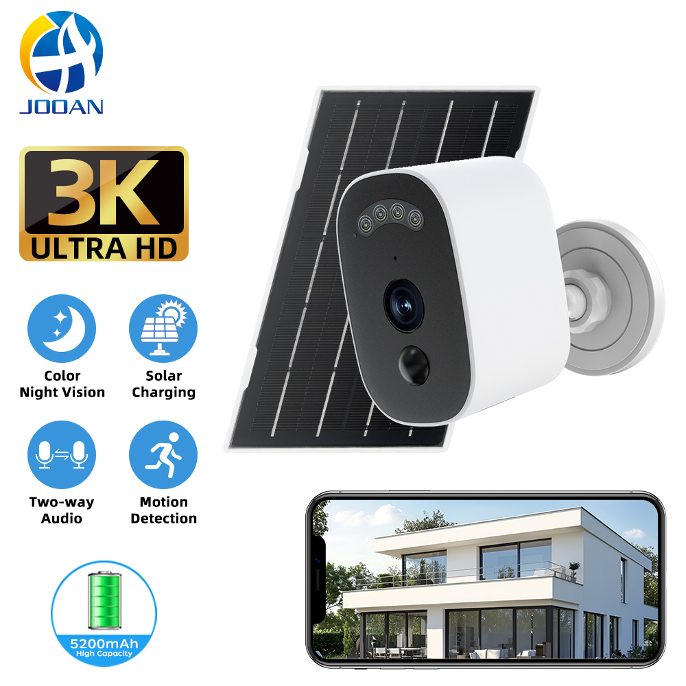 Home Security Outdoor Camera System - Jooan 3K HD Solar Security Camera