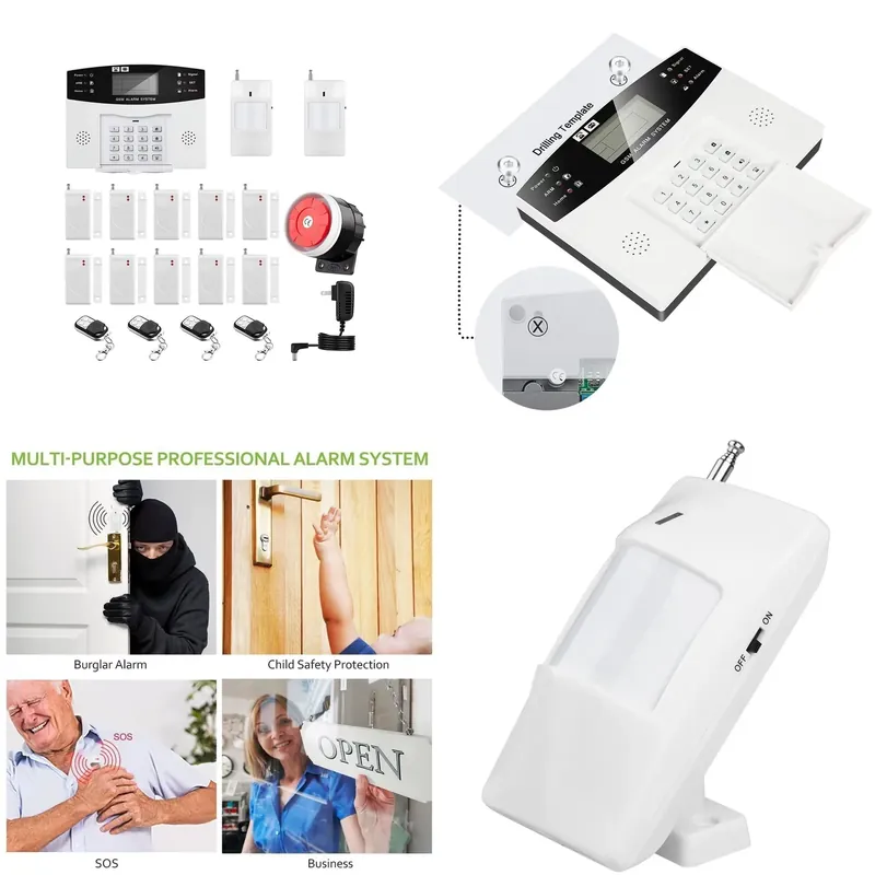Home Security Systems Wireless - House Burglar Alarm Kit Auto Dial