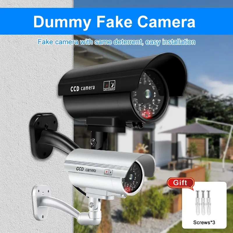 Home Security Outdoor Camera System - 1PC Dummy Security Camera Watreproof Indoor