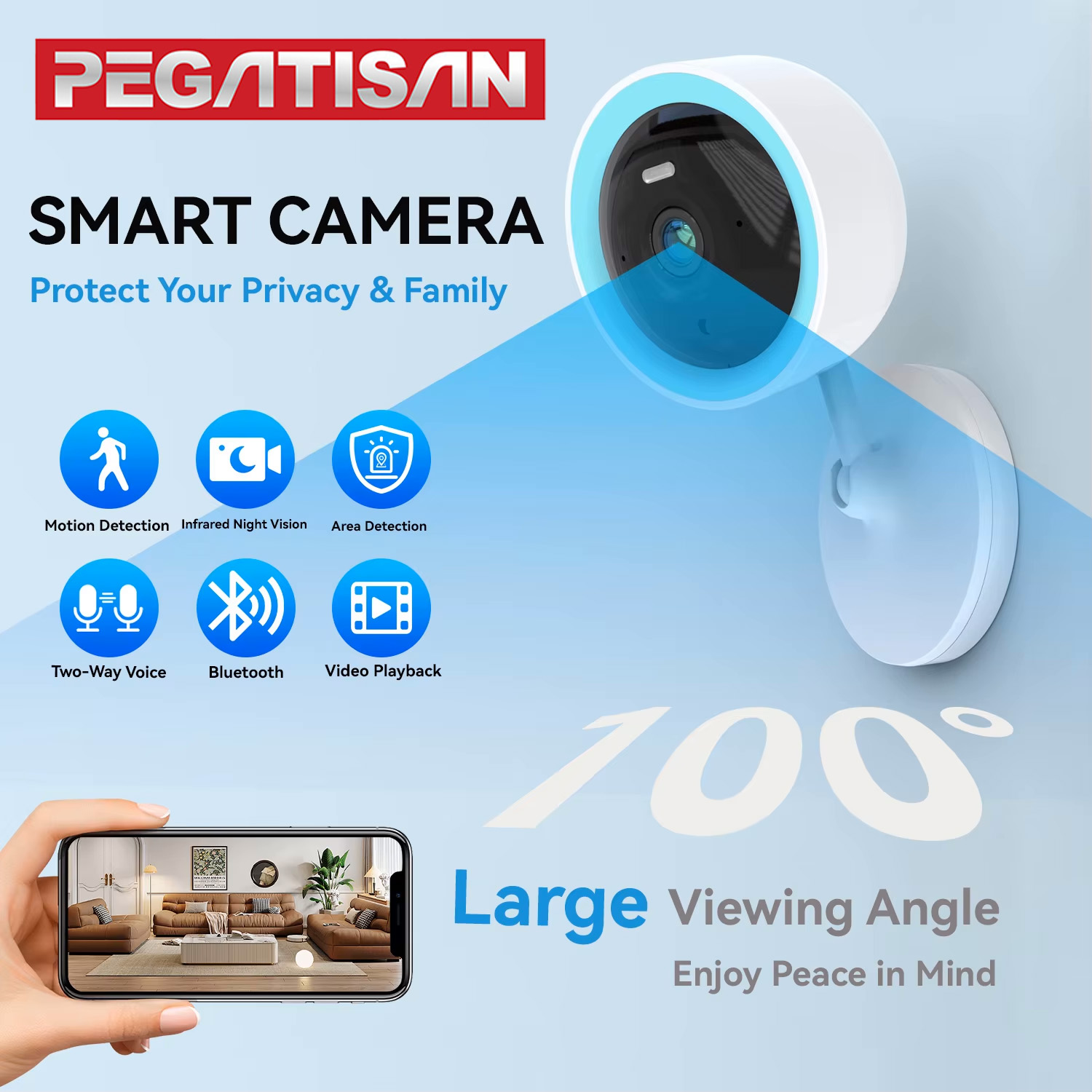 Home Security Kamera - PEGATAH Tuya Smart 5MP HD Indoor