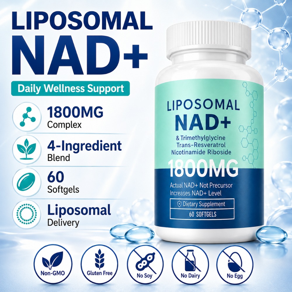 Home Security Companies - Liposomal NAD+ 1800mg Softgels, Nicotinamide Riboside,