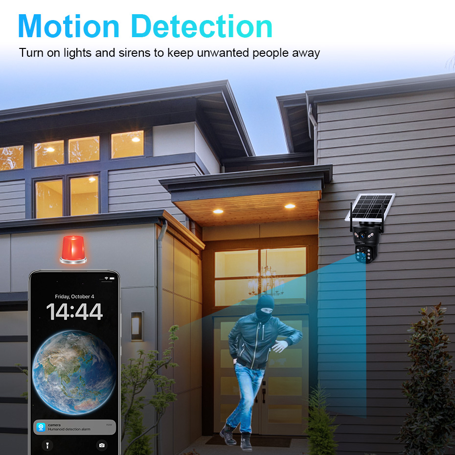 KERUI 6MP 4G SIM WiFi Solar Ca - Home Security Outdoor Camera System 评论和价格