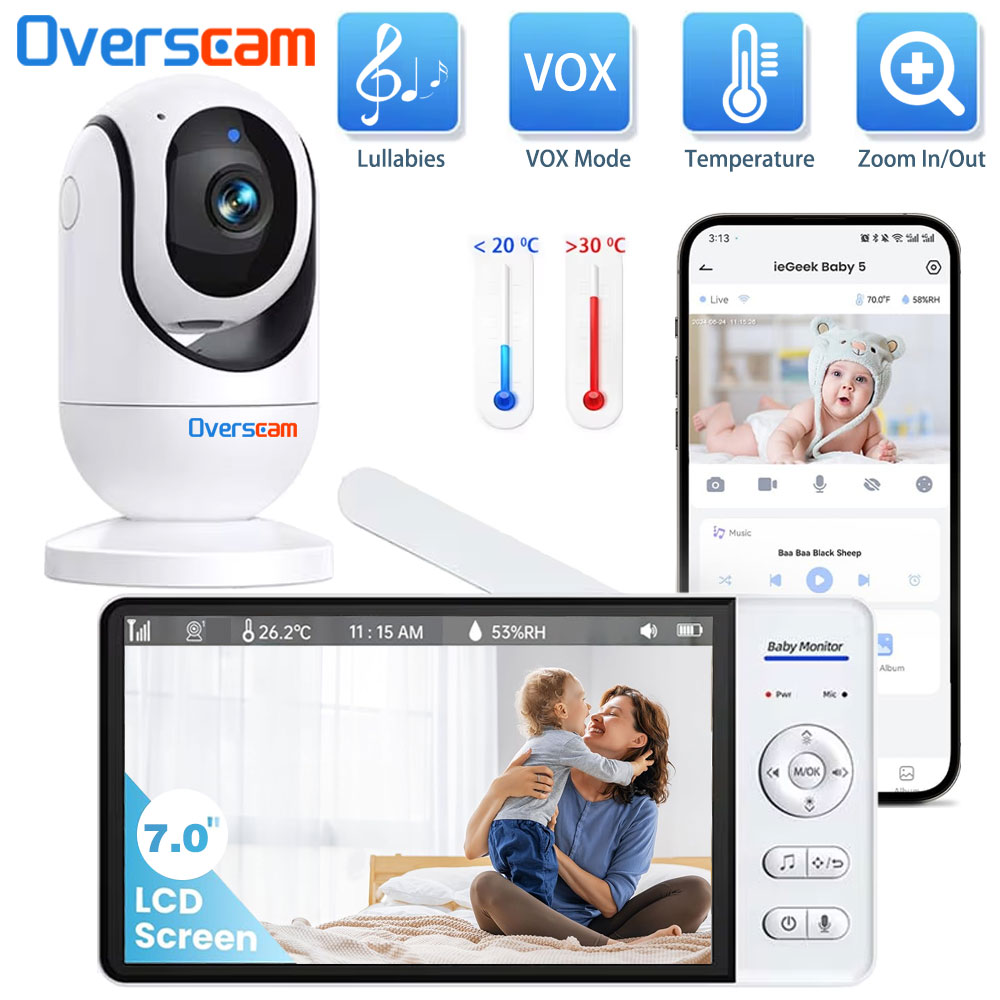 7.0 Inch Screen Baby Monitor 5 - Home Security Cameras Uk 评论和价格