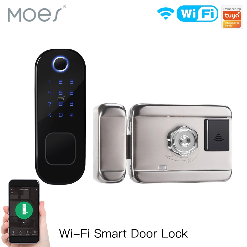 MOES WiFi Tuya Smart Lock Door - Home Security Services 评论和价格