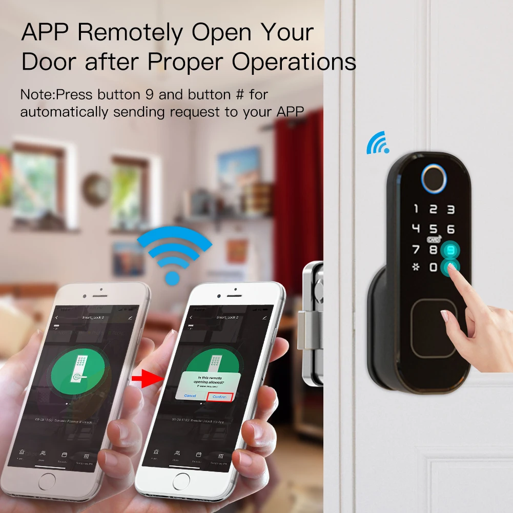 MOES WiFi Tuya Smart Lock Door - Home Security Services 评论和价格