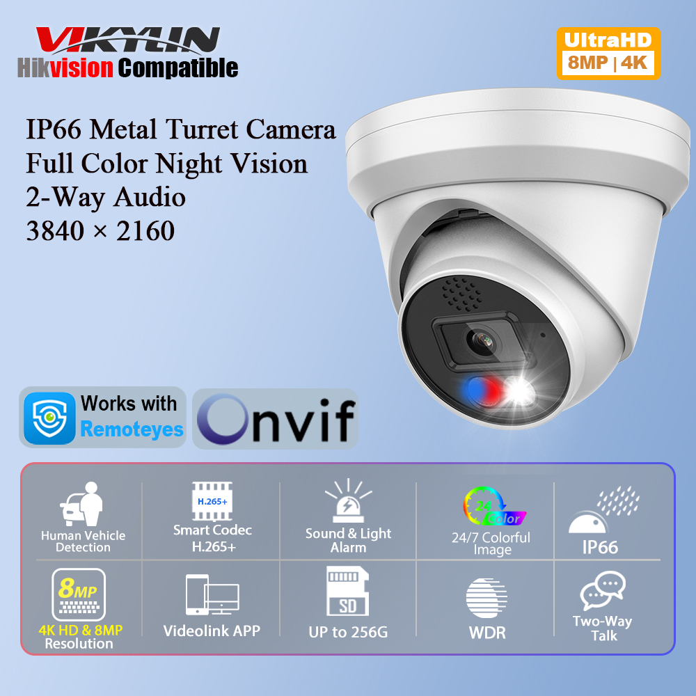 Vikylin 4K 8MP Alarm Full Colo - Home Security Options 评论和价格