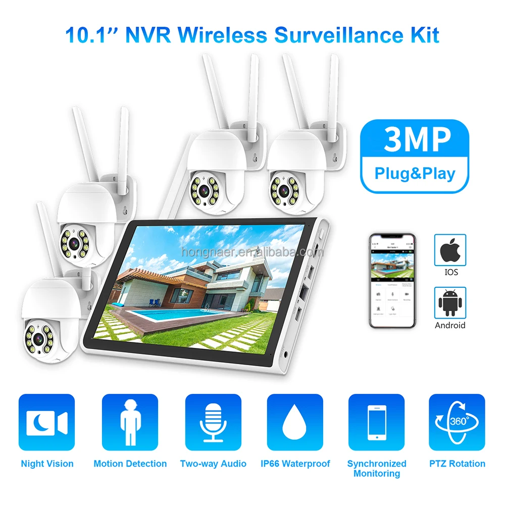 2026 Hongnaer 3MP 4 Channel Wi - Home Security Camera System 评论和价格