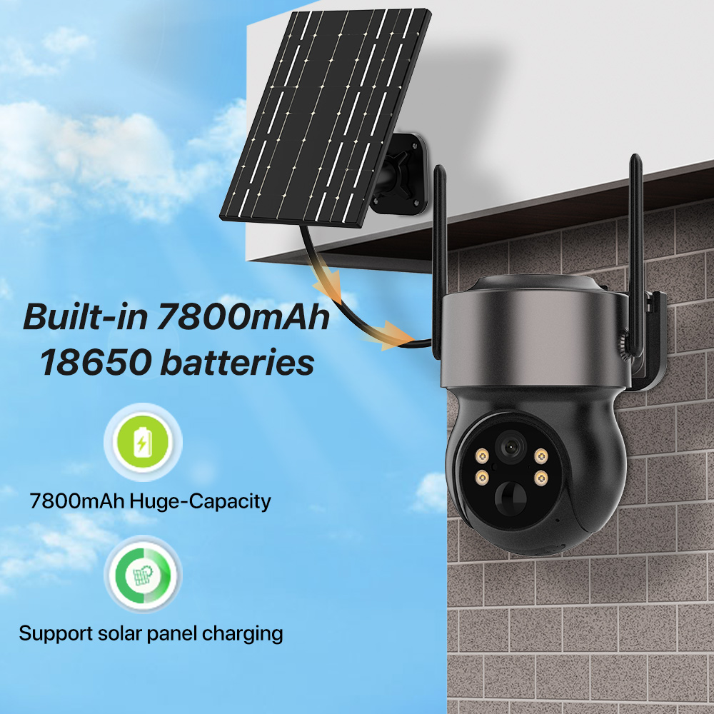 4MP 4G SIM Solar Battery Power - Home Security Outdoor Camera System 评论和价格