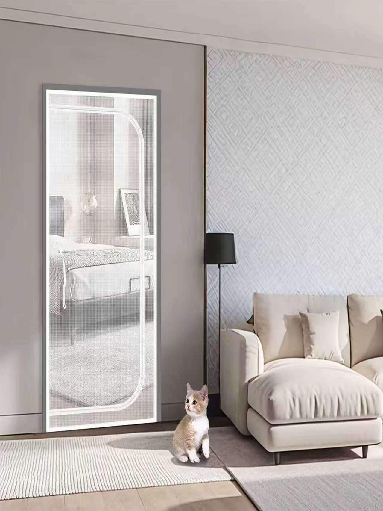 Zipper Screen Door Net D-Shape - Home Security Fence 评论和价格