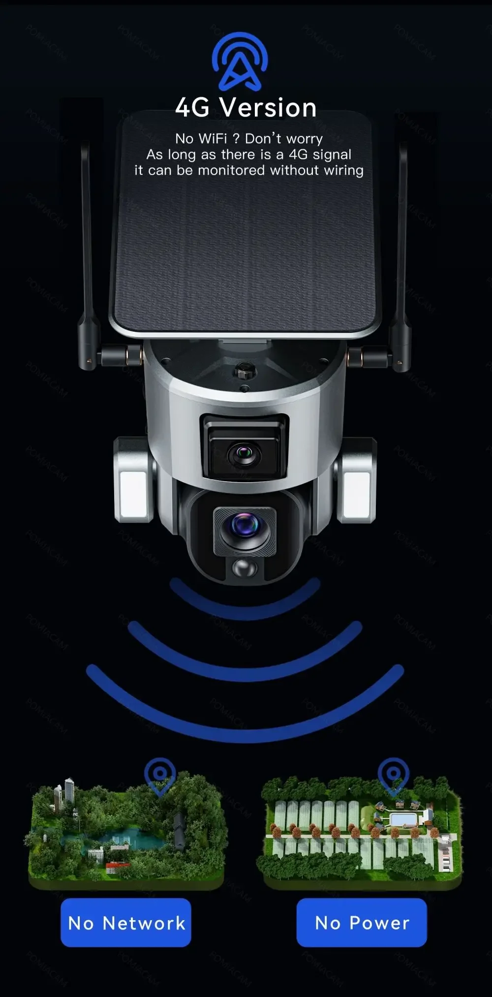 4G Wireless Solar Camera Dual  - Home Security Cameras Uk 评论和价格