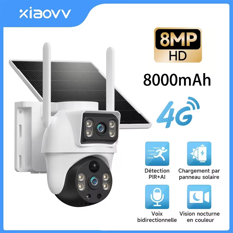 XIAOVV 8MP 4G LTE Solar Outdoo - Home Security Outdoor Camera System 评论和价格