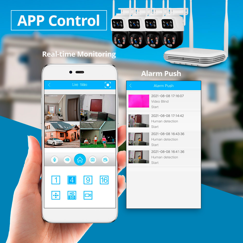 KERUI Waterproof 6MP HD Wirele - Home Security Camera System 评论和价格
