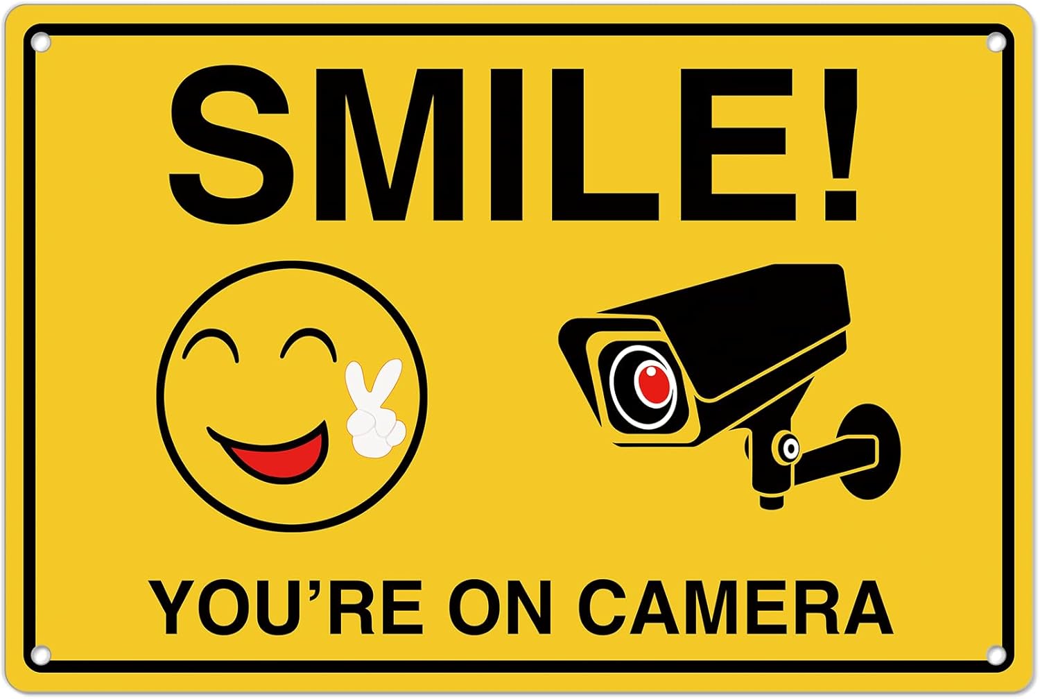 Smile Youre On Camera Signs ;  - Home Security Outdoor Camera System 评论和价格