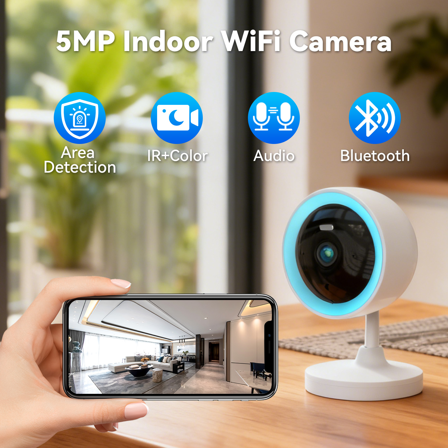 PEGATAH Tuya Smart 5MP HD Indo - Home Security Kamera 评论和价格