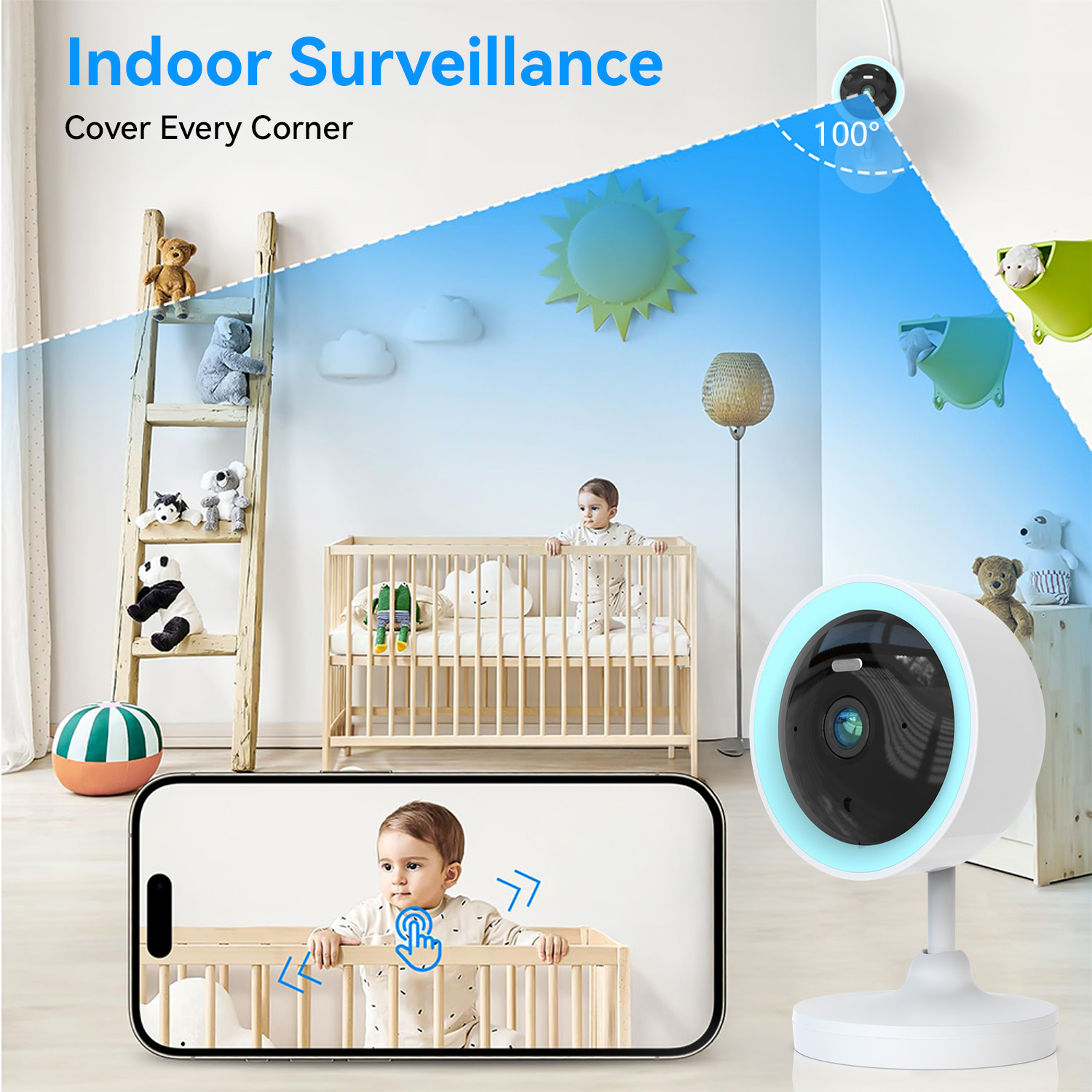 PEGATAH Tuya Smart 5MP HD Indo - Home Security Kamera 评论和价格