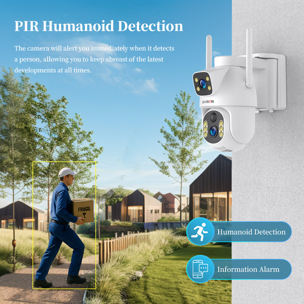 LS VISION Dual-Lens Solar Secu - Home Security Cameras Uk 评论和价格