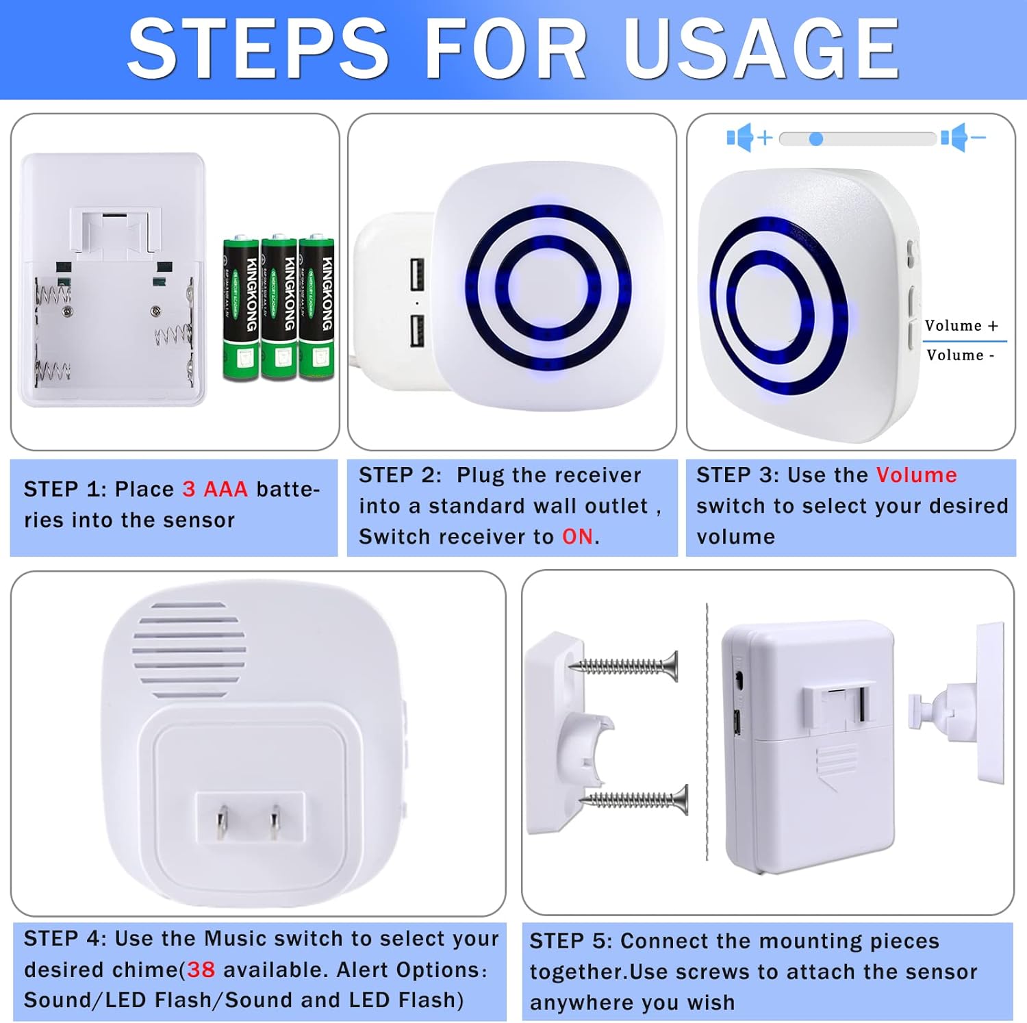 Wireless Motion Sensor Door Ch - Home Security Options 评论和价格